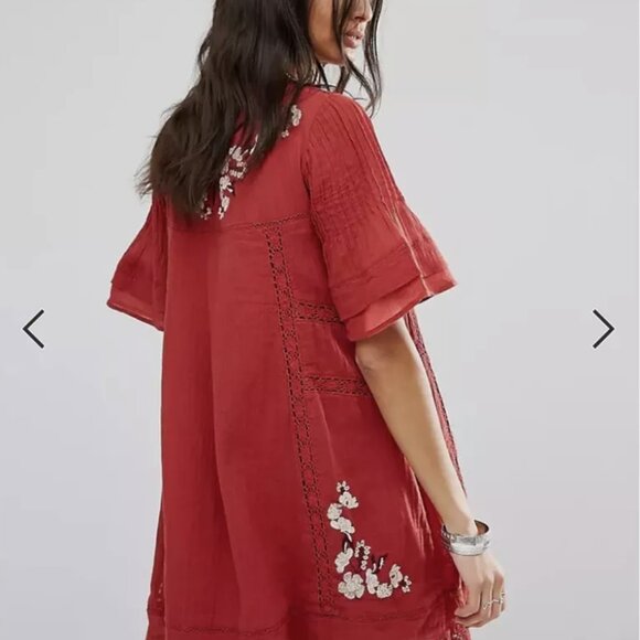 Free People Perfectly Victorian Dress in Red, S - Picture 5 of 5
